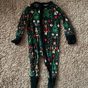 Little Sleepies Nutcracker Print One Piece Pajama - Green